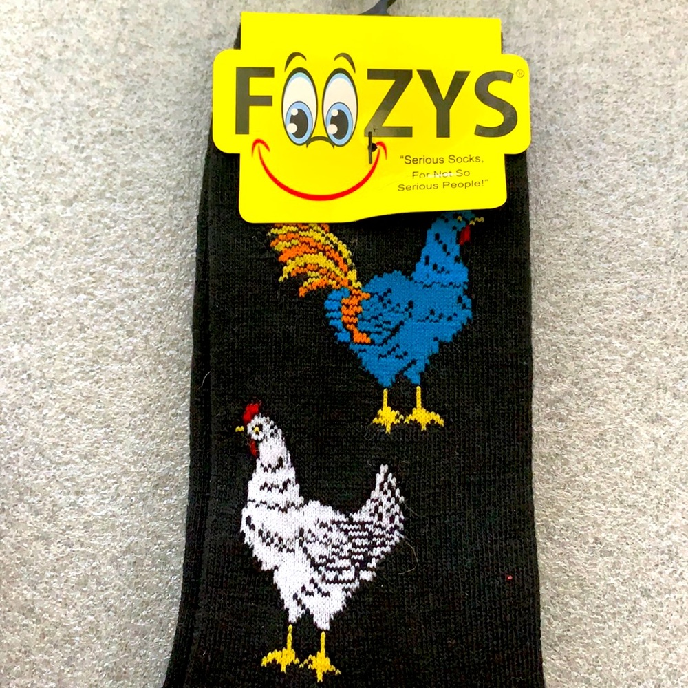 Fiozys Socks- 1 pair, Item # 163 Cluck Cluck